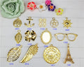 Gold-Tone Alloy Pendant Charm Assortment for DIY Jewelry