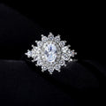 Simple European Style Engagement Diamond Ring For Women, Sweet Wedding Bridal Finger Jewelry view 3