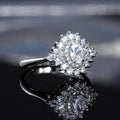 Simple European Style Engagement Diamond Ring For Women, Sweet Wedding Bridal Finger Jewelry view 4