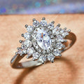 Simple European Style Engagement Diamond Ring For Women, Sweet Wedding Bridal Finger Jewelry view 6