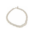 Korean Style Multi Layer Faux Pearl Wrap Necklace, Irregular Geometric Zinc Alloy Choker view 5