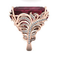 Oversized Crystal Alloy Ring For Women, European American Fashion Anniversary Statement Finger Jewelry view 3