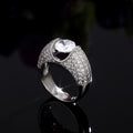 Fashion Full Pave Cubic Zirconia Engagement Ring For Women Bridal Wedding Jewelry view 2
