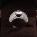Fashion Full Pave Cubic Zirconia Engagement Ring For Women Bridal Wedding Jewelry view 3