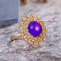 Luxury Flower Zircon Ring For Women, High End Fashion Finger Jewelry Valentine Gift view 5