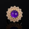 Luxury Flower Zircon Ring For Women, High End Fashion Finger Jewelry Valentine Gift view 2