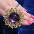Luxury Flower Zircon Ring For Women, High End Fashion Finger Jewelry Valentine Gift view 1
