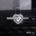 Romantic Heart Zircon Women's Ring Creative Proposal Engagement Finger Jewelry view 5