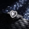 Romantic Heart Zircon Women's Ring Creative Proposal Engagement Finger Jewelry view 2