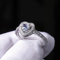 Romantic Heart Zircon Women's Ring Creative Proposal Engagement Finger Jewelry view 3