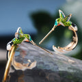 Creative Cute Hummingbird Enamel Drop Earrings European American Fashion Jewelry For Women view 2
