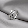 Japanese Korean Creative Romantic Double Hands Hug Ring Cute Vintage Niche Adjustable Finger Ring view 3