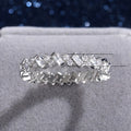 Trendy Square Zircon Full Eternity Copper Ring For Women Fashion Pinky Jewelry view 5