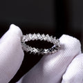 Trendy Square Zircon Full Eternity Copper Ring For Women Fashion Pinky Jewelry view 4