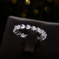 European Simple Sweet Style Full Circle Heart Zircon Ring For Women Valentine's Day Gift view 4