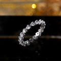 European Simple Sweet Style Full Circle Heart Zircon Ring For Women Valentine's Day Gift view 3