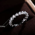 European Simple Sweet Style Full Circle Heart Zircon Ring For Women Valentine's Day Gift view 5