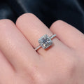 Women's Copper White Gold Plated Ring With Eight Hearts Eight Arrows Zircon Wedding Jewelry view 3