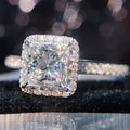 Women's Copper White Gold Plated Ring With Eight Hearts Eight Arrows Zircon Wedding Jewelry view 1