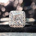 Women's Copper White Gold Plated Ring With Eight Hearts Eight Arrows Zircon Wedding Jewelry view 6