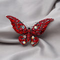 Fashion Alloy Rhinestone Crystal Butterfly Brooch Insect Clothing Corsage Anti Exposure Pin view 4