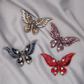 Fashion Alloy Rhinestone Crystal Butterfly Brooch Insect Clothing Corsage Anti Exposure Pin view 1