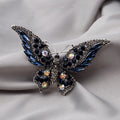 Fashion Alloy Rhinestone Crystal Butterfly Brooch Insect Clothing Corsage Anti Exposure Pin view 3