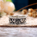 Creative Couple Gear Copper Ring, Unisex Fashion Antique Silver Plated Finger Band view 3