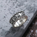 Creative Couple Gear Copper Ring, Unisex Fashion Antique Silver Plated Finger Band view 5