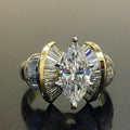 Marquise Eye Shaped Zircon Ring For Women, European Fashion Statement Finger Jewelry view 1