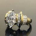 Marquise Eye Shaped Zircon Ring For Women, European Fashion Statement Finger Jewelry view 2