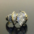 Marquise Eye Shaped Zircon Ring For Women, European Fashion Statement Finger Jewelry view 3