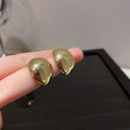 Korean Minimalist Alloy Water Drop Stud Earrings For Women Light Luxury Geometric Style view 3