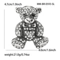 Alloy Rhinestone Bear Brooch For Unisex Coat Lapel Decoration view 5