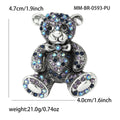 Alloy Rhinestone Bear Brooch For Unisex Coat Lapel Decoration view 4