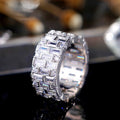 Full Pave Cubic Zirconia Wedding Ring For Women European American Fashion Bridal Jewelry view 3