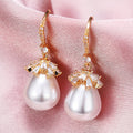 Korean Japanese Baroque Style Faux Pearl Long Drop Earrings Vintage Palace Style Dangle Jewelry view 2
