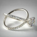 European American Creative X Shape Zircon Cross Ring For Women Fashion Jewelry view 2