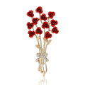 Enamel Alloy Rose Flower Brooch Pin For Elegant Women Apparel view 5