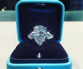 Pear Shaped Zircon Water Drop Engagement Ring, Niche Design Style Fashion Finger Ring view 3