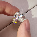 Pear Shaped Zircon Water Drop Engagement Ring, Niche Design Style Fashion Finger Ring view 2