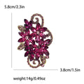 Metal Alloy Crystal Glass Flower Brooch For Elegant Apparel Decoration view 7
