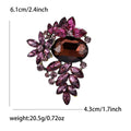 Alloy Rhinestone Flower Brooch Pin For Women Suit Accessories view 7
