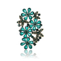 Alloy Rhinestone Floral Brooch Pin For Women'S Suits And Coats view 5