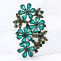 Alloy Rhinestone Floral Brooch Pin For Women'S Suits And Coats view 2