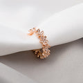 Korean Japanese Micro Paved Flower Adjustable Open Ring Simple Commuter Index Finger Ring view 1