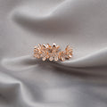Korean Japanese Micro Paved Flower Adjustable Open Ring Simple Commuter Index Finger Ring view 3
