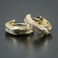 Gold Full Zircon Couple Ear Cuff Earrings, Korean Style Unisex Men And Women Ear Jewelry view 3