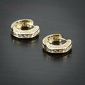 Gold Full Zircon Couple Ear Cuff Earrings, Korean Style Unisex Men And Women Ear Jewelry view 4