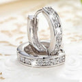Korean Minimalist Small Circle Zircon Huggie Earrings For Women Fashion Literary Ear Jewelry view 3